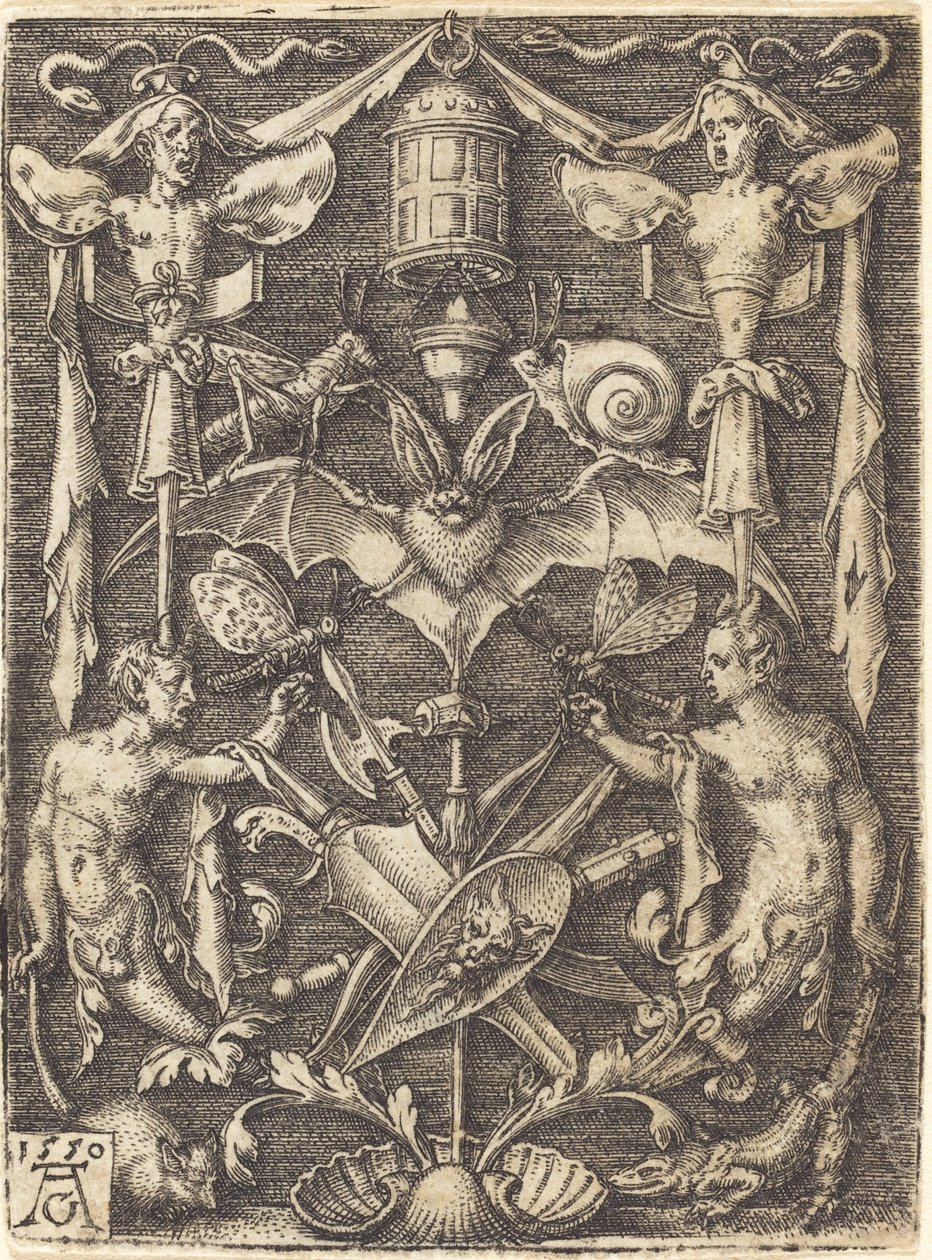 Ornament med Trophy of Arms av Heinrich Aldegrever