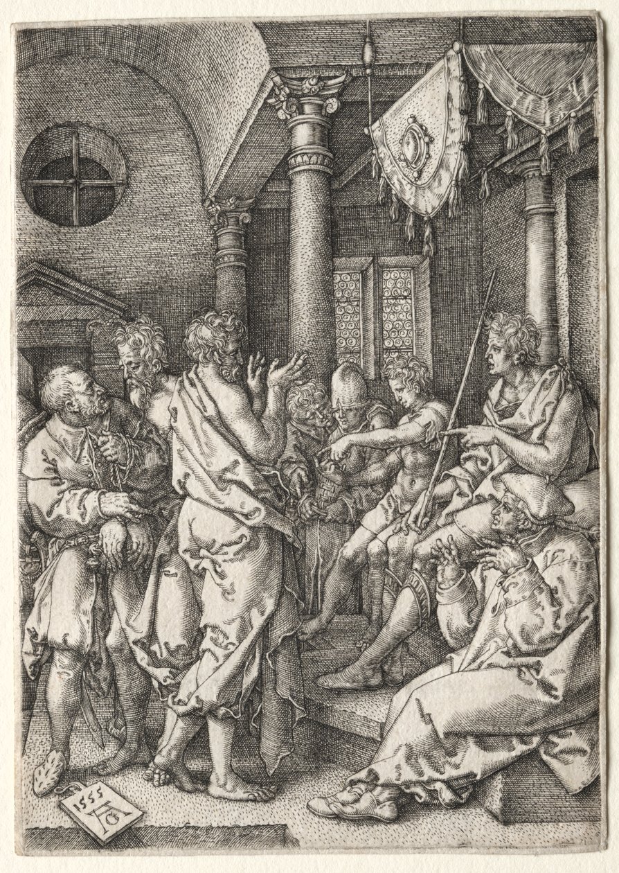 Historien om Susanna: Daniel krysser de eldste av Heinrich Aldegrever