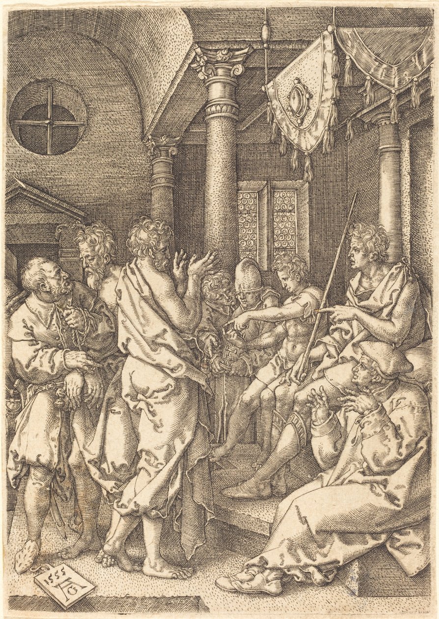 De to eldste dømt av Daniels vitnesbyrd, 1555. av Heinrich Aldegrever