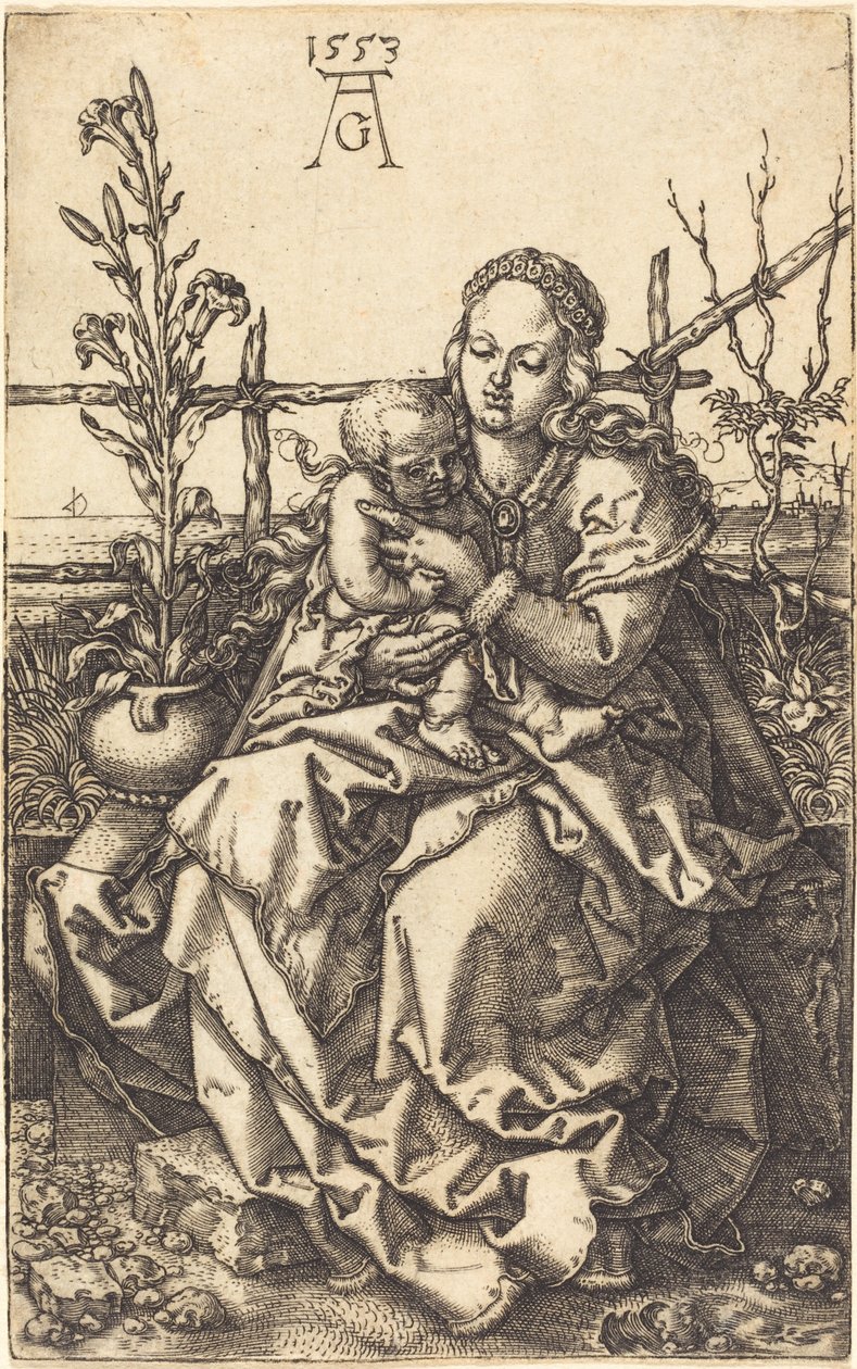 Jomfruen sitter av Heinrich Aldegrever