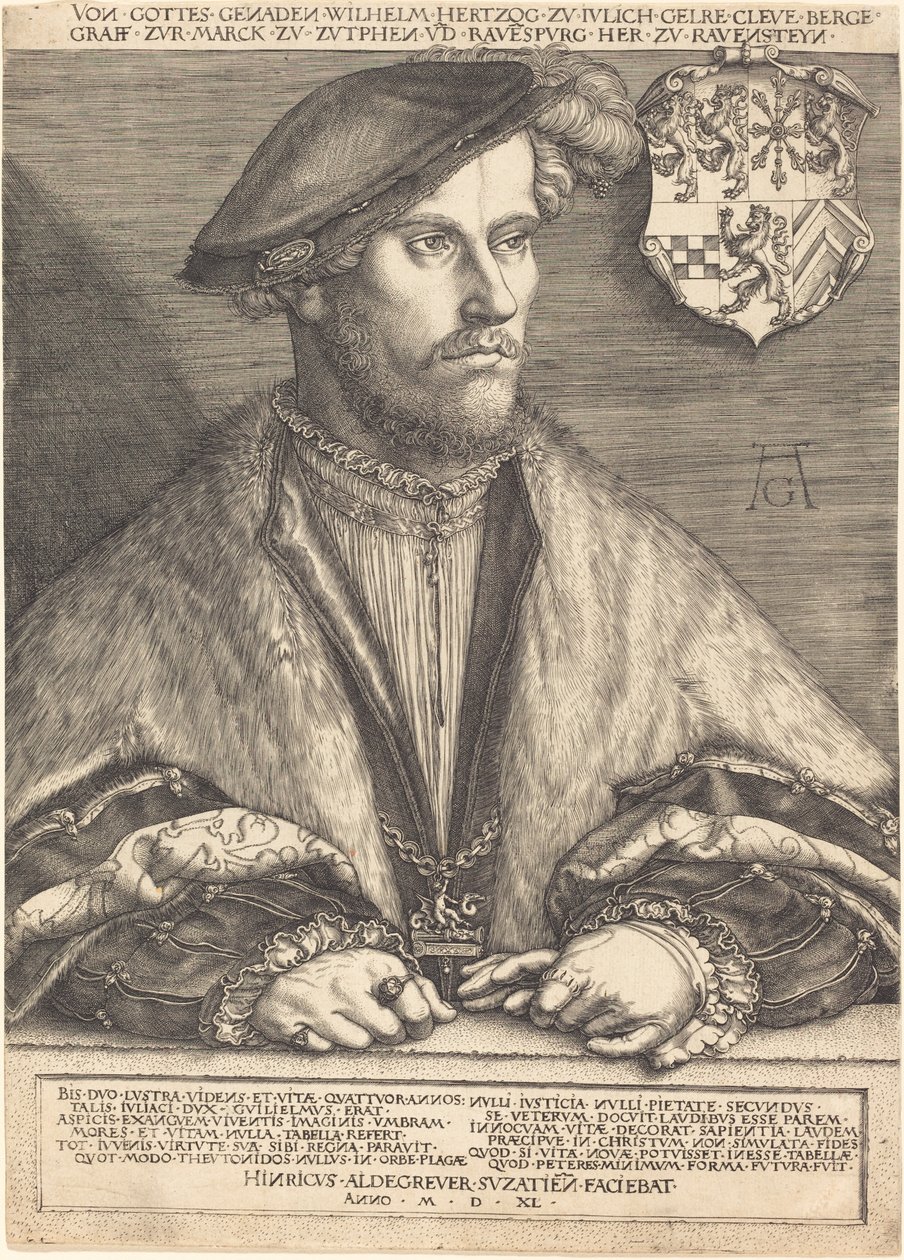 Wilhelm V, hertug av Julich, Cleve og Berg av Heinrich Aldegrever