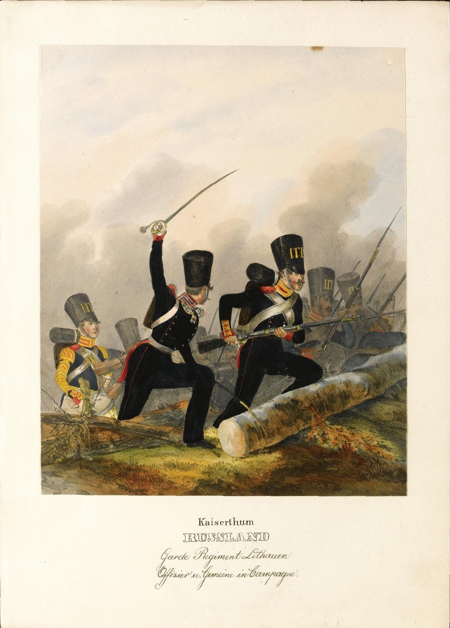 Det litauiske livvaktregimentet, ca. 1838 av Heinrich Ambros Eckert