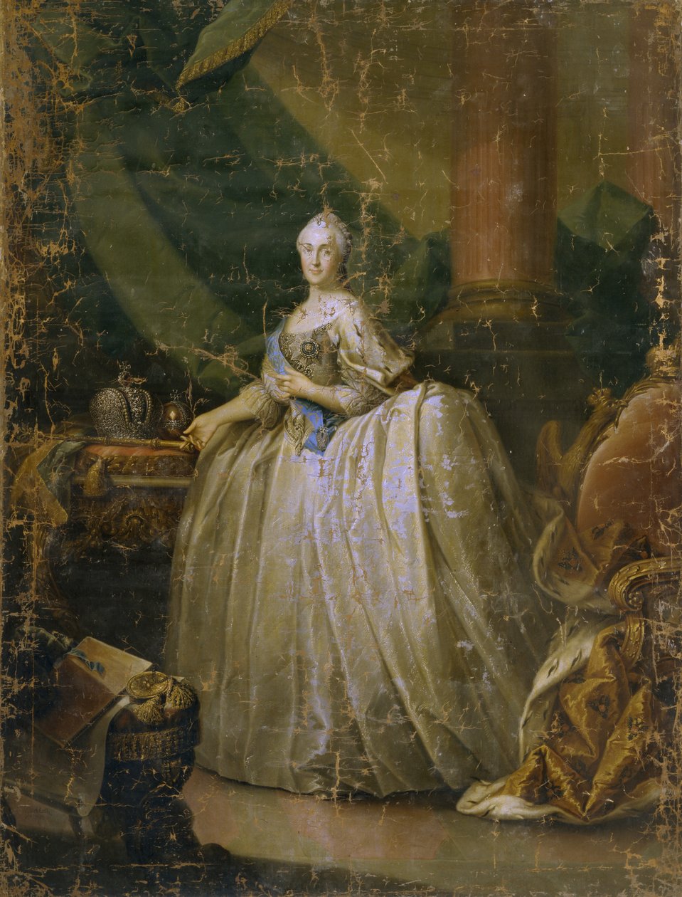 Portrett av keiserinne Katarina II 1729-1796, 1765 av Heinrich Buchholz