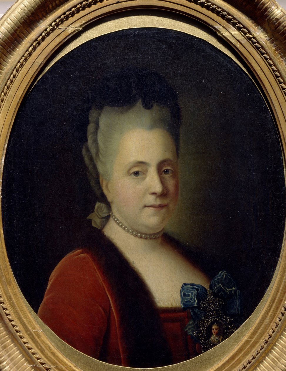 Portrett av den ventende prinsesse Daria Alexeyevna Golitsyna 1724-1798, 1772 av Heinrich Buchholz