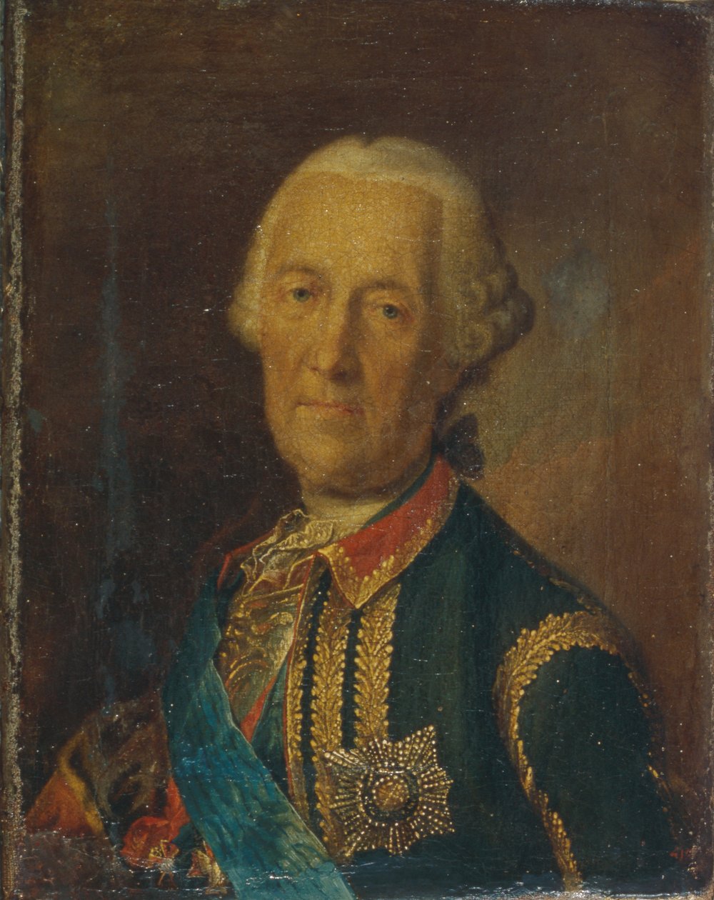 Portrett av feltmarskalken og politikeren grev Burkhard Christoph von Munnich 1683-1767, 1764 av Heinrich Buchholz