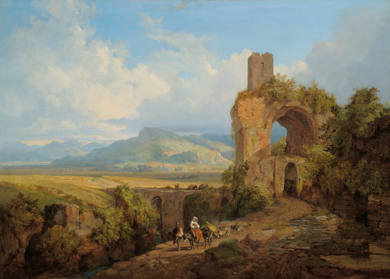 Campagna landskap av Heinrich Burkel