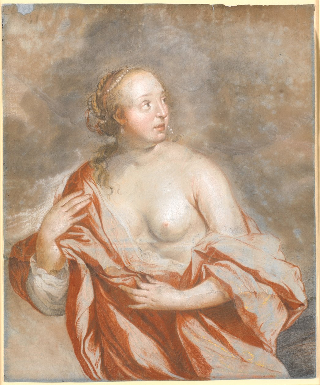 Kvinne i nød, halvfigur av Heinrich Dittmers