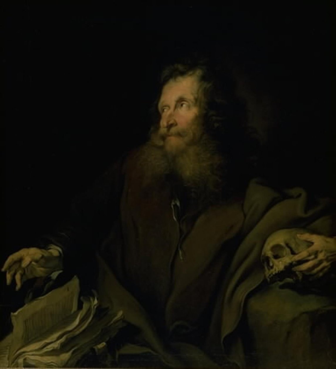 Voksmodeller Simon som St. Jerome av Heinrich Dittmers