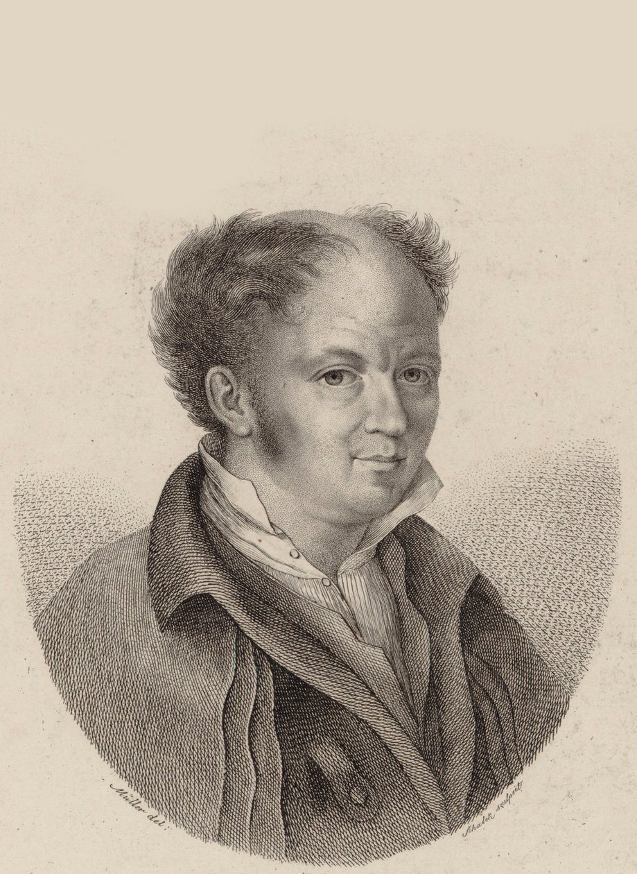 Portrett av komponisten Gottfried Weber 1779-1839, ca 1820. av Heinrich Franz Schalck