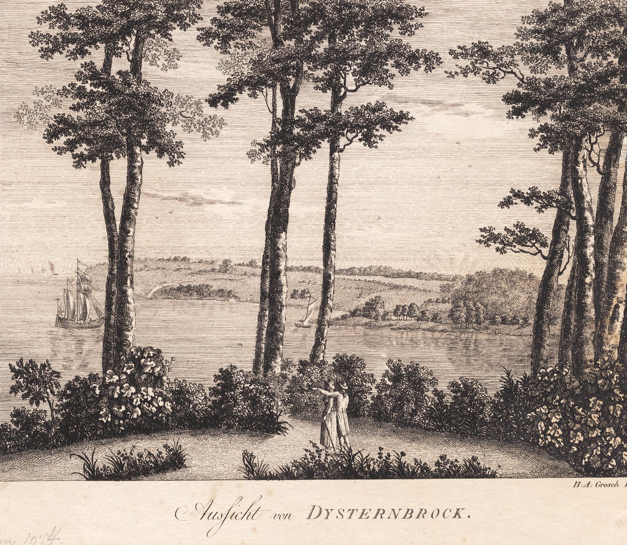 Utsikt fra Dysterbroch av Heinrich Grosch