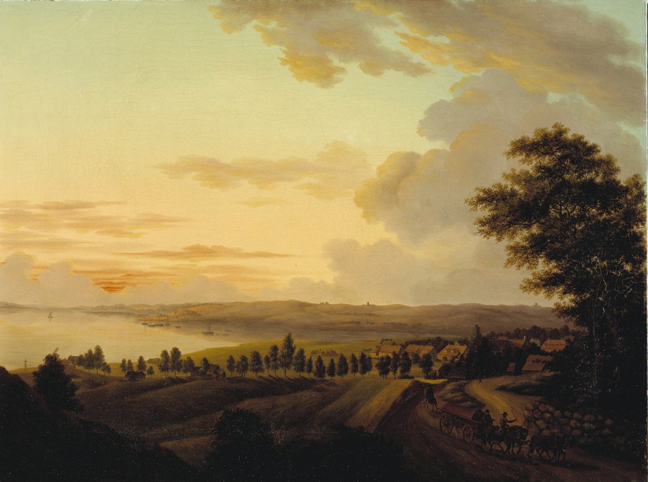 Sjællandsk landskap, kveld av Heinrich Grosch