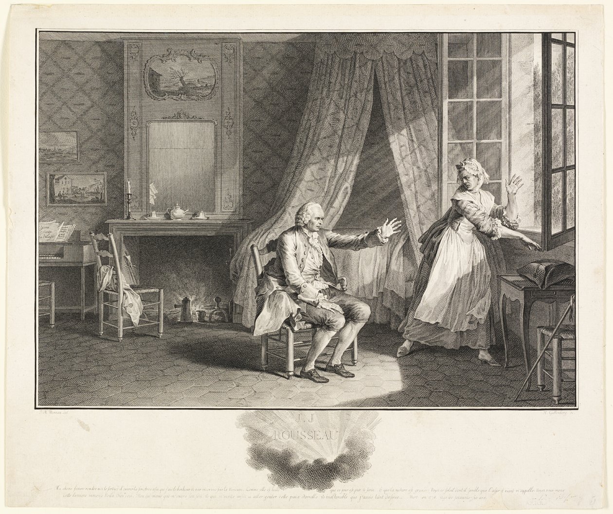 De siste ordene til Jean Jacques Rousseau av Heinrich Guttenberg