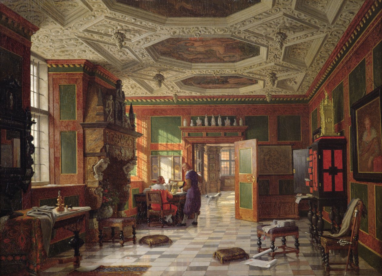 Interiør av Rosenberg-palasset, København av Heinrich Hansen