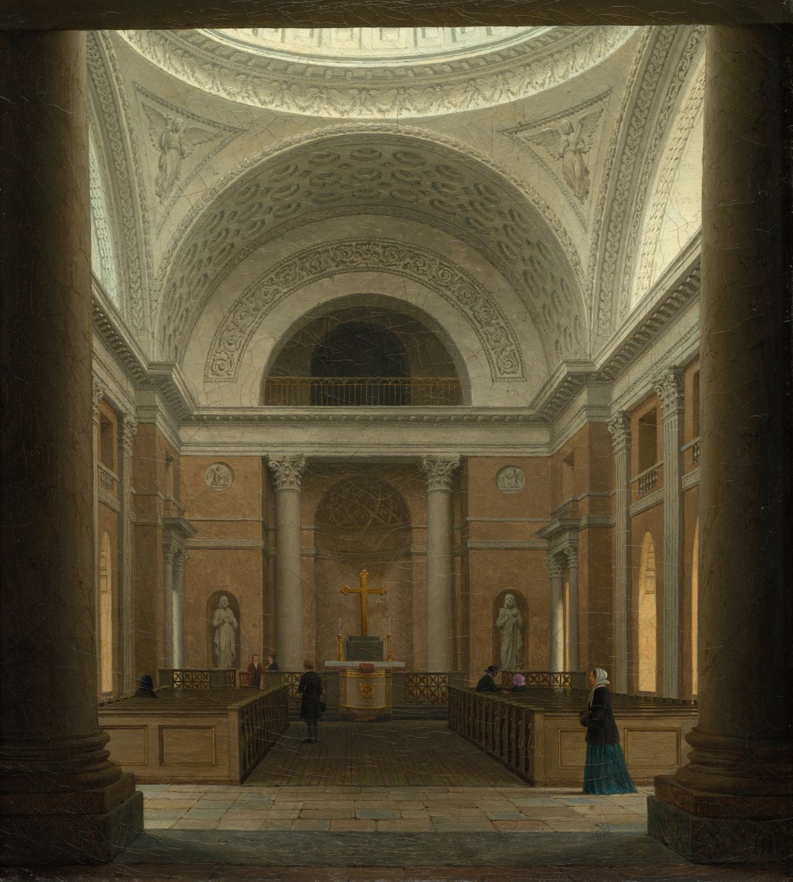Slotskirken på Christiansborg, København, ca. 1850-årene. av Heinrich Hansen