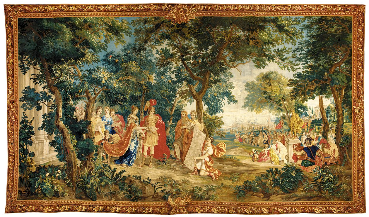 A Brussels Historical Tapestry, sent på 1600-tallet (ull og silke) av Heinrich II Reydams