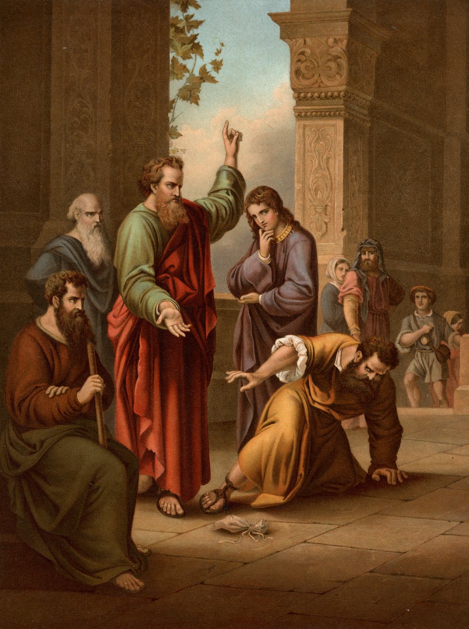 Ananias og Saffira av Heinrich Jenny