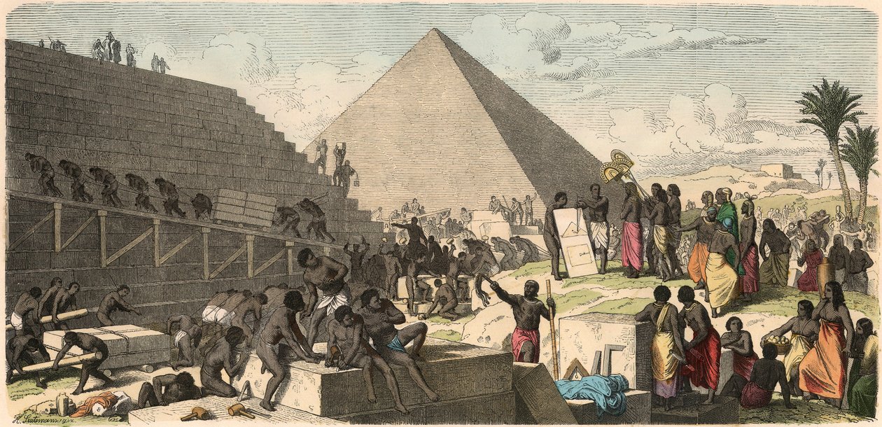 Det gamle Egypt: Bygg pyramidene, 1866 av Heinrich Leutemann