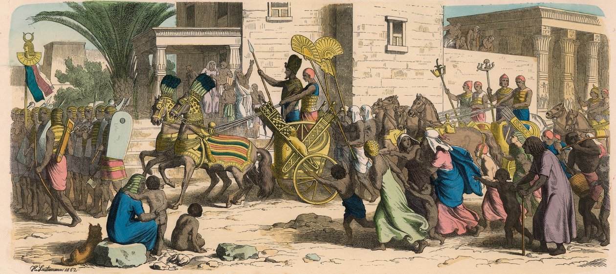 Det gamle Egypt: Farao marsjerte til krig av Heinrich Leutemann