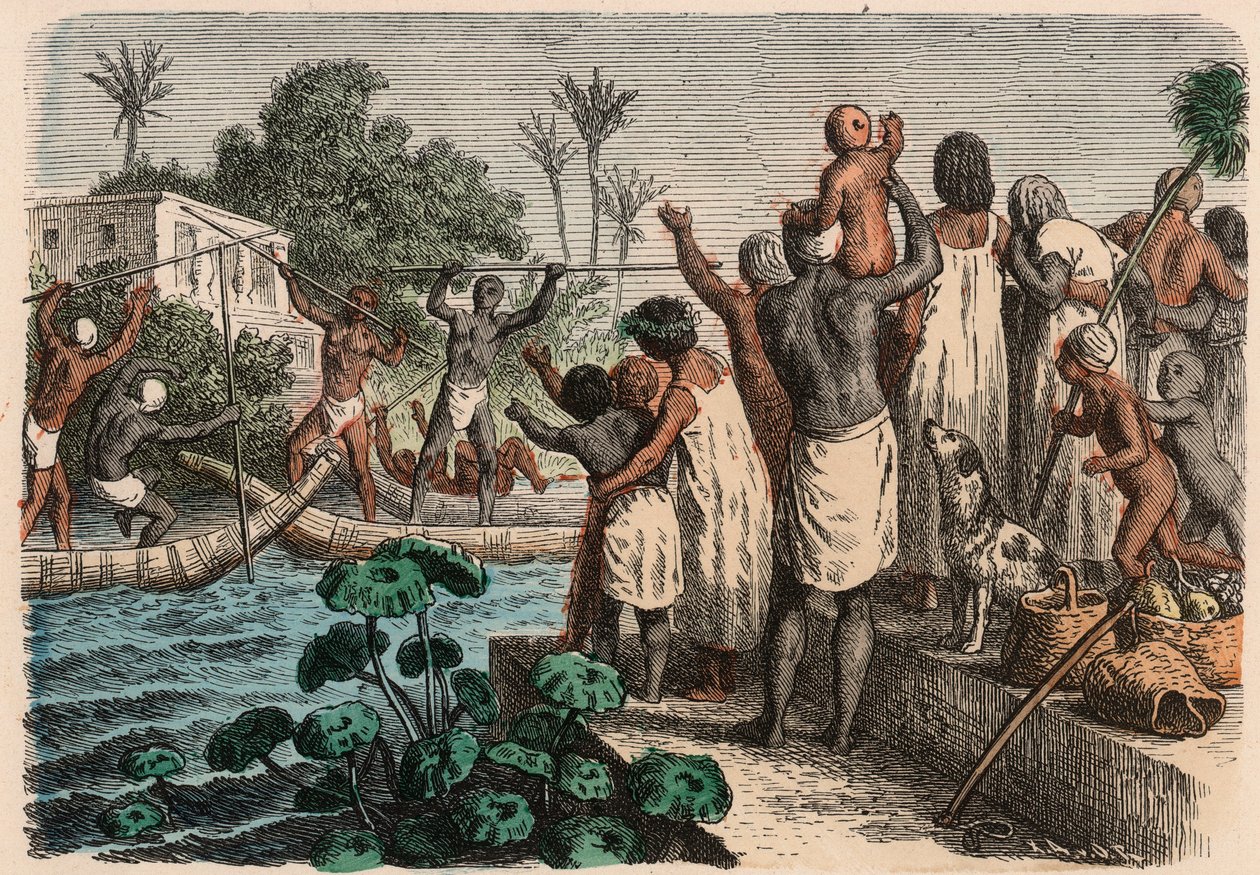 Det gamle Egypt: vanndykking, 1866 av Heinrich Leutemann