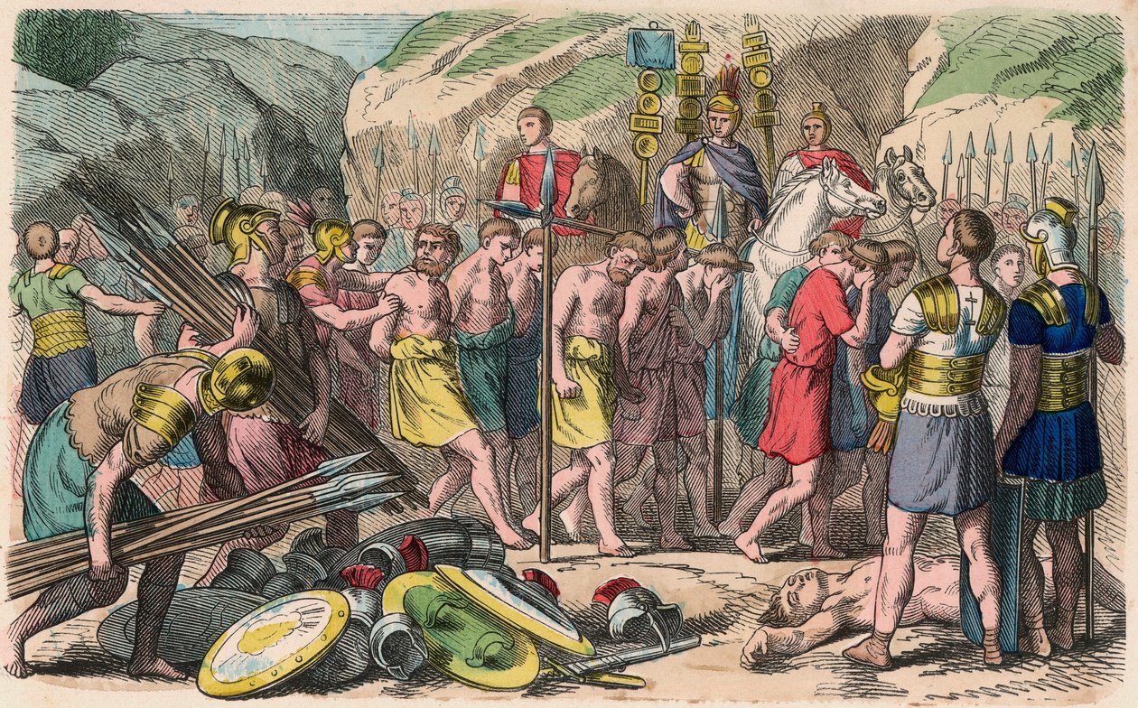 Det gamle Roma: Fangede fiender blir utnyttet av Heinrich Leutemann