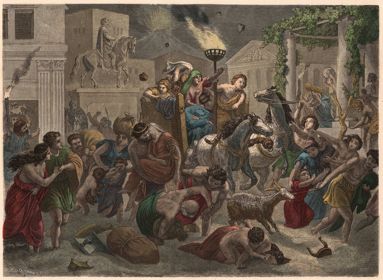 Antikkens Roma: Vesuvs utbrudd, 79 e.Kr av Heinrich Leutemann