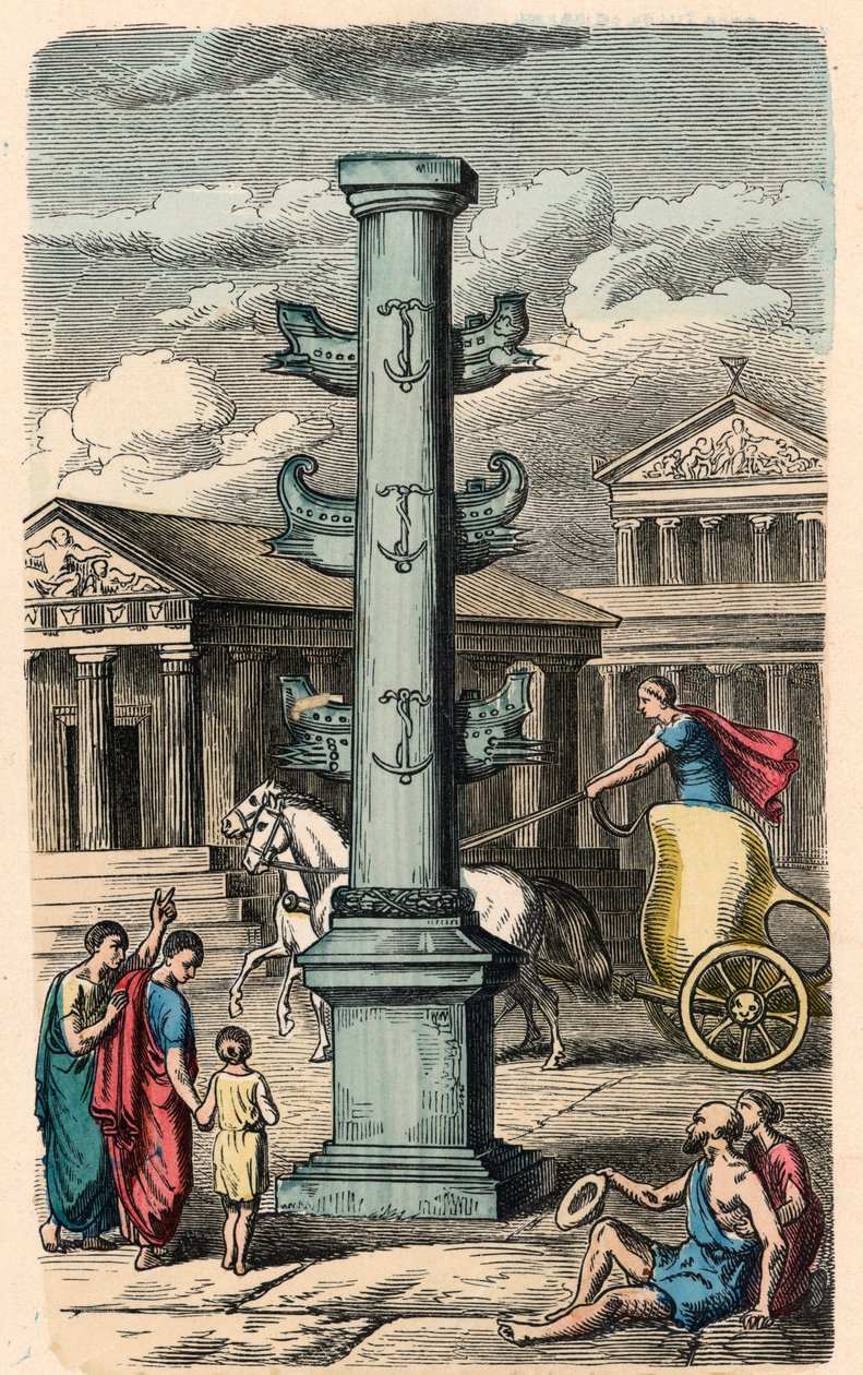 Antikkens Roma: Forum Romanum, kolonne for å minnes en seier av Heinrich Leutemann