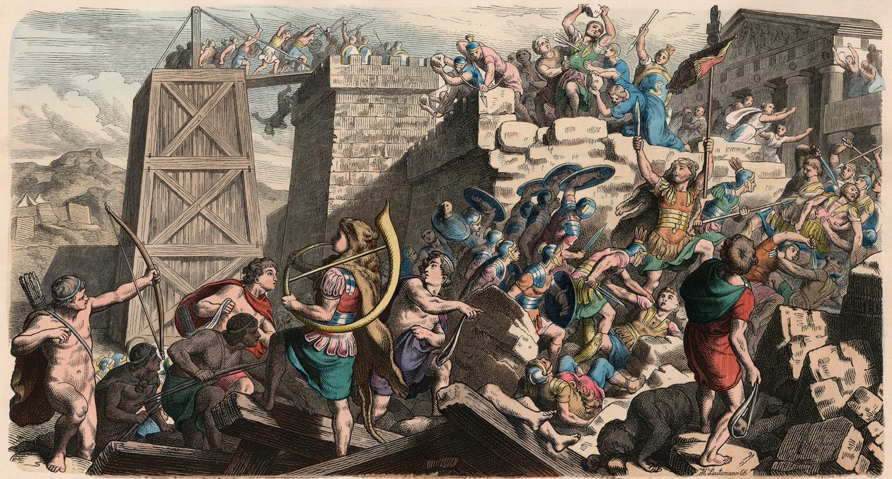 Antikkens Roma: Militær, storming av en by av Heinrich Leutemann