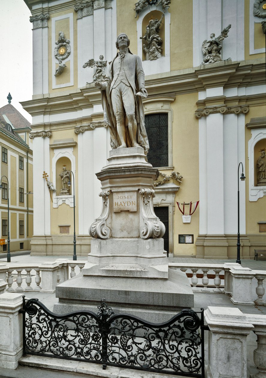 Monument til hyllest til den østerrikske komponisten Franz Joseph Haydn (1732-1809) realisert av Heinrich Nitter (1844-1892) 1887 Wien, Østerrike av Heinrich Natter
