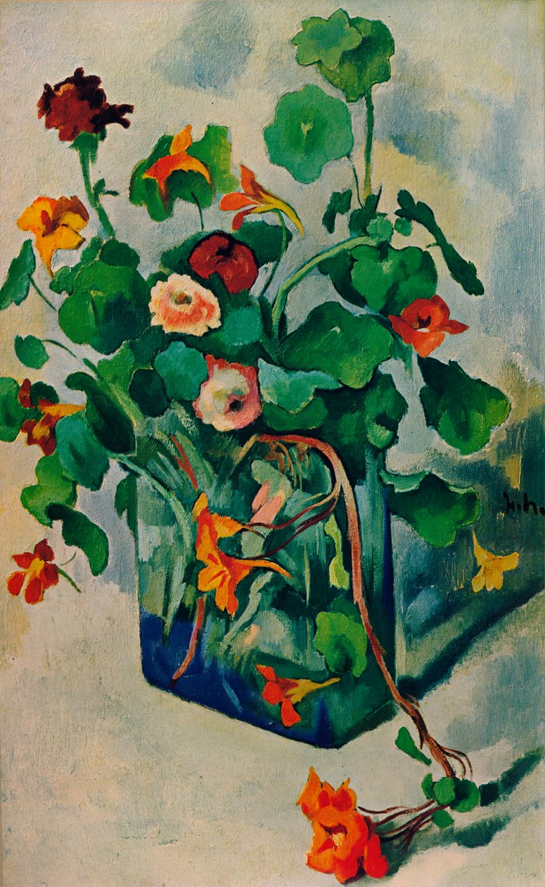 Glass med karse, c1915 av Heinrich Nauen
