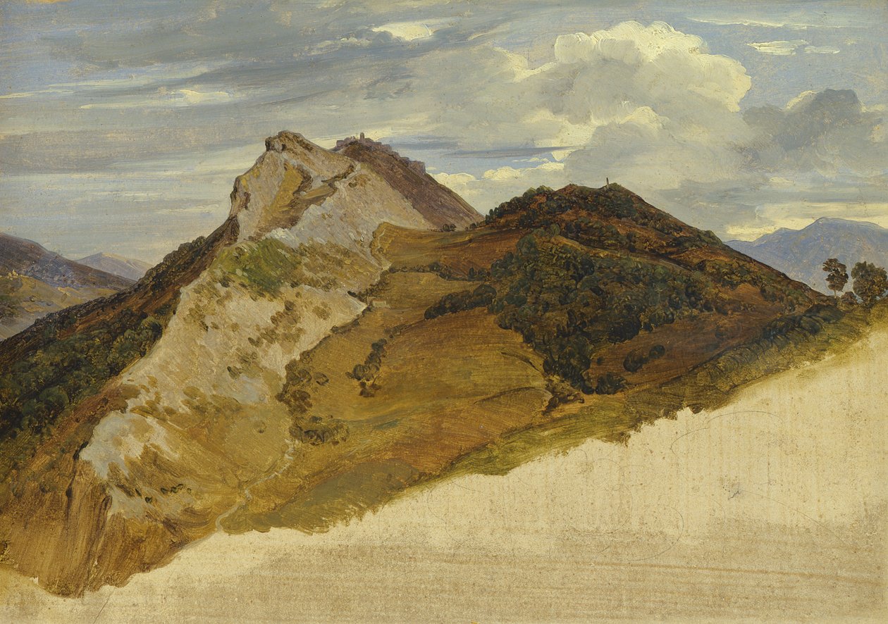 På Civitella, 1822 (olje på papir på lerret) av Heinrich Reinhold