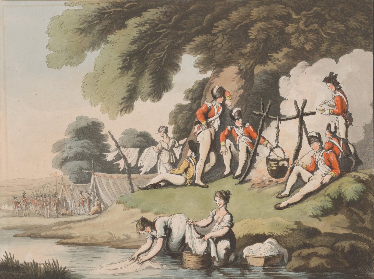 Soldiers Cooking, 1. april 1798. av Heinrich Schutz