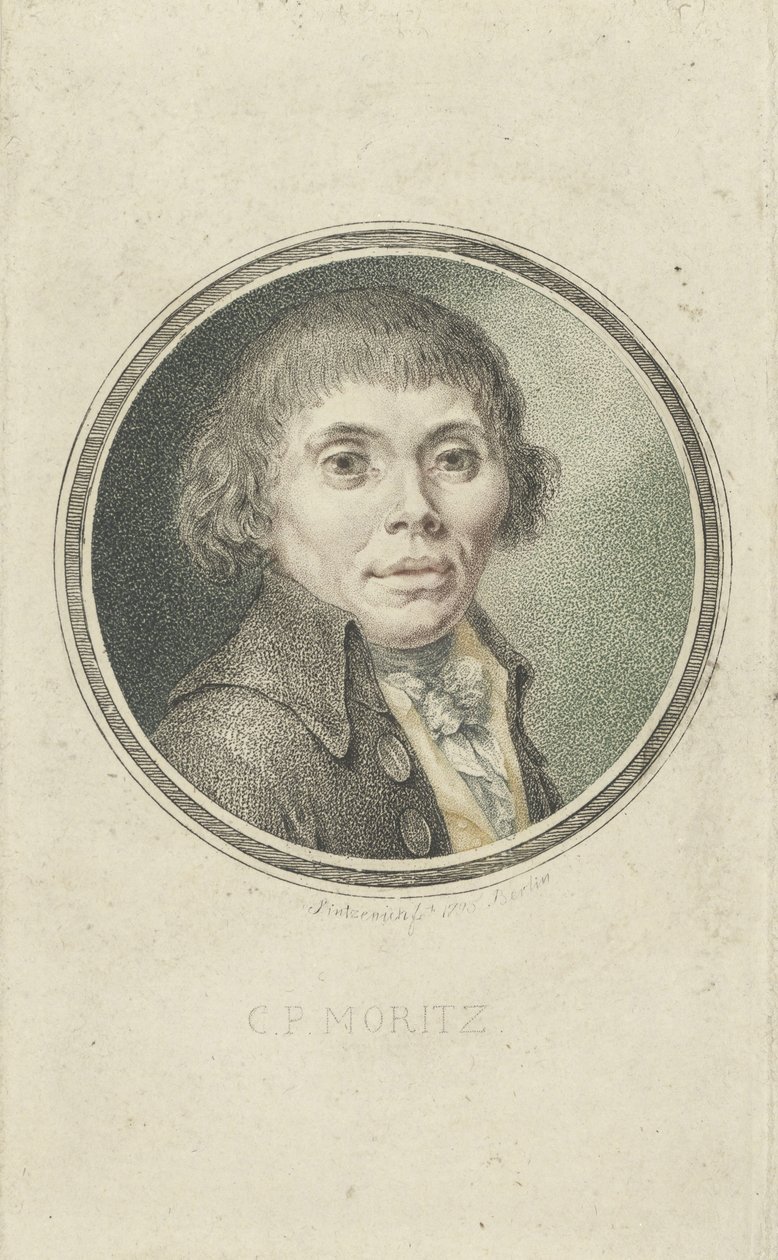 Portrett av Karl Philipp Moritz 1756-1793, 1795. av Heinrich Sintzenich