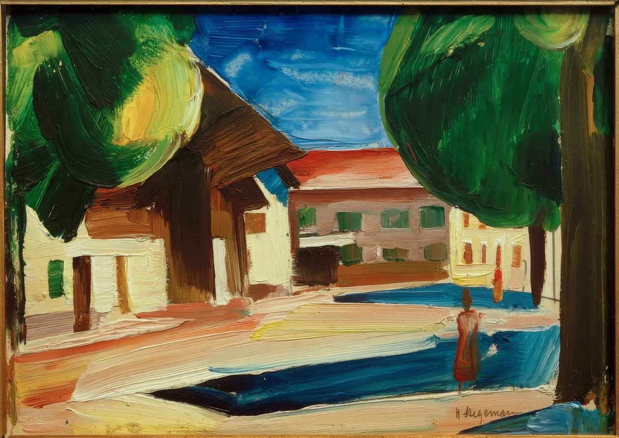 Motiv fra Garmisch av Heinrich Stegemann