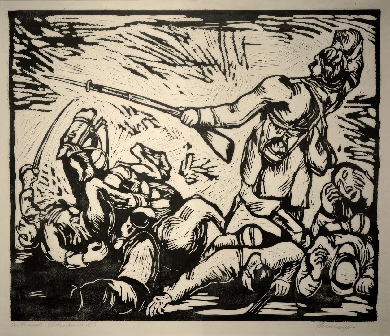 Krigsscene av Heinrich Steinhagen