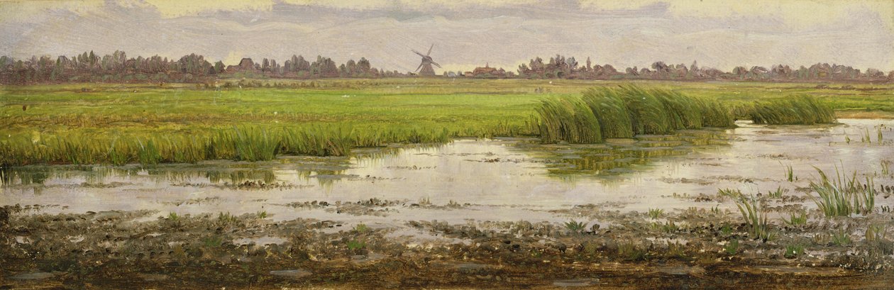 De øvre delene av Alster, ca. 1834-35 (olje på papir montert om bord) av Heinrich Stuhlmann