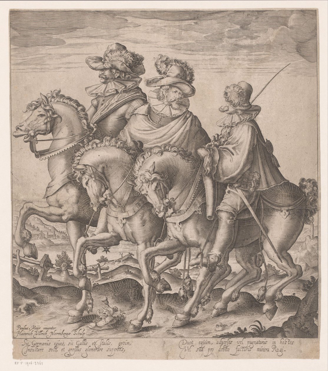 Tysk, fransk og italiensk mann til hest av Heinrich Ulrich