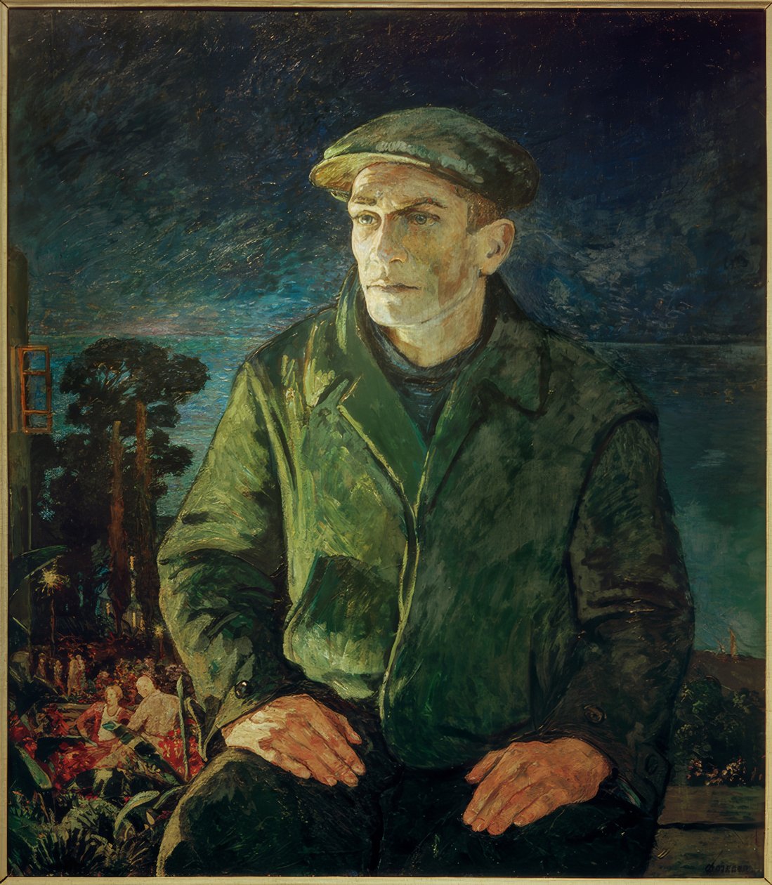 Tysk Stakhanov-arbeider i rekonvalesenthjemmet i Sotsji av Heinrich Vogeler