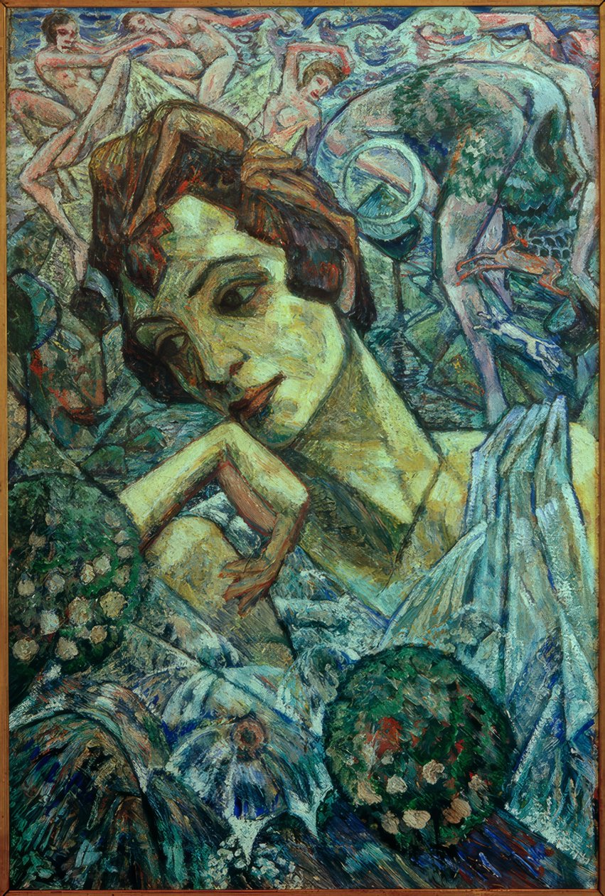 Portrett av danseren Marna Glahn av Heinrich Vogeler