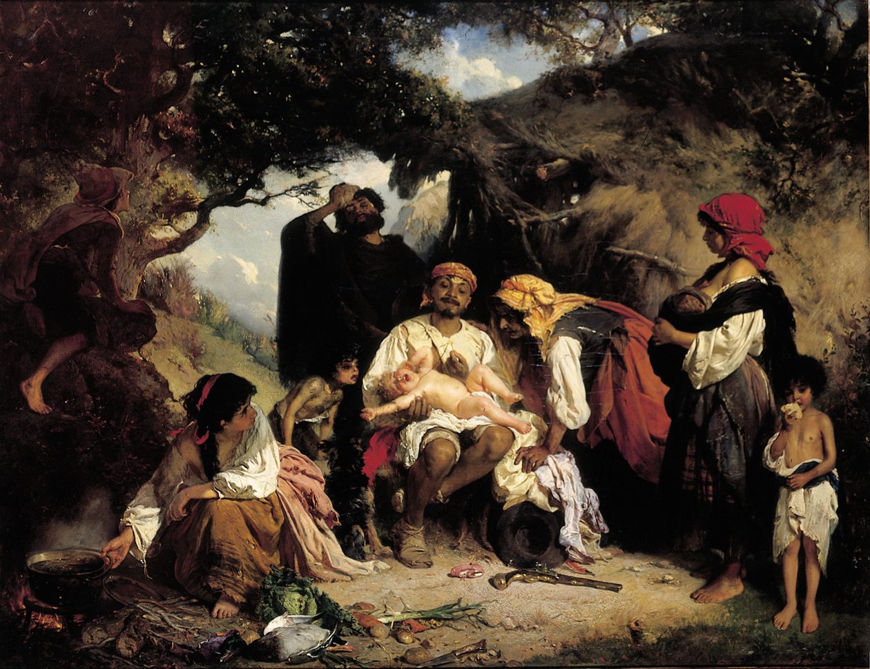 The Foundling, 1861 av Heinrich Wilhelm Schlesinger