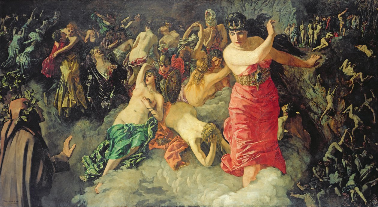 Scene fra Dantes guddommelige komedie, 1880 av Heinrich Wilhelm Truebner