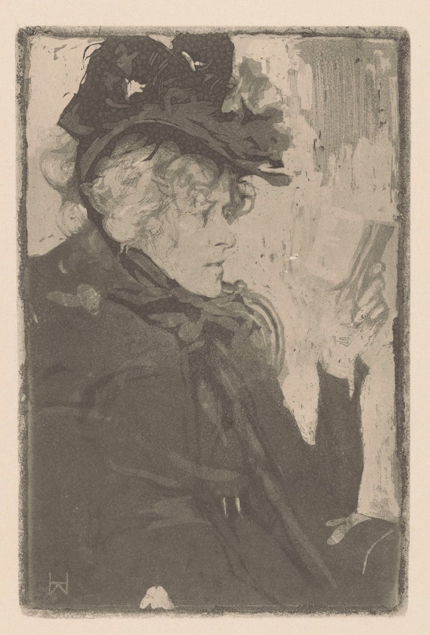 lesende kvinne av Heinrich Wolff