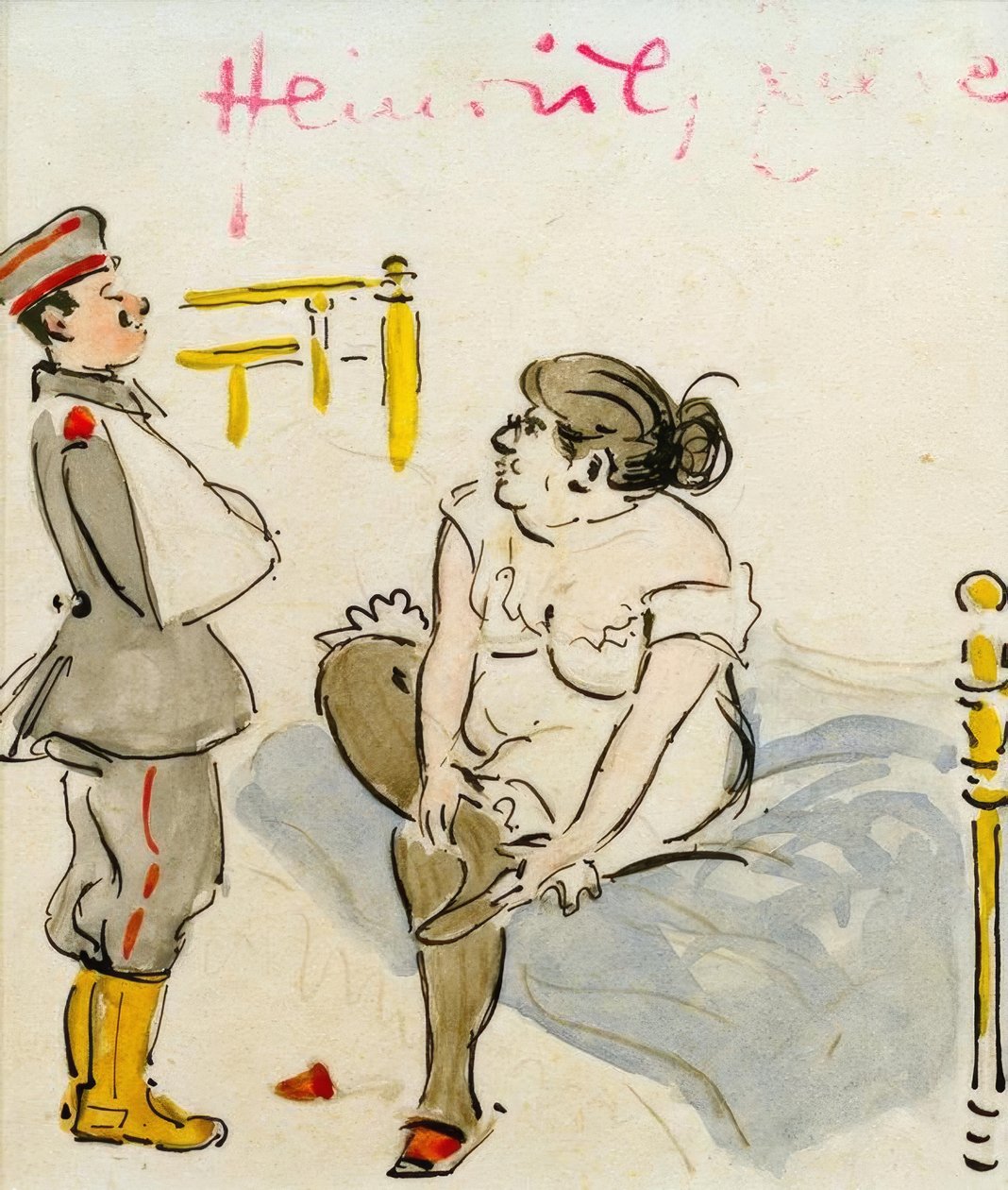 Såret soldat og hore av Heinrich Zille