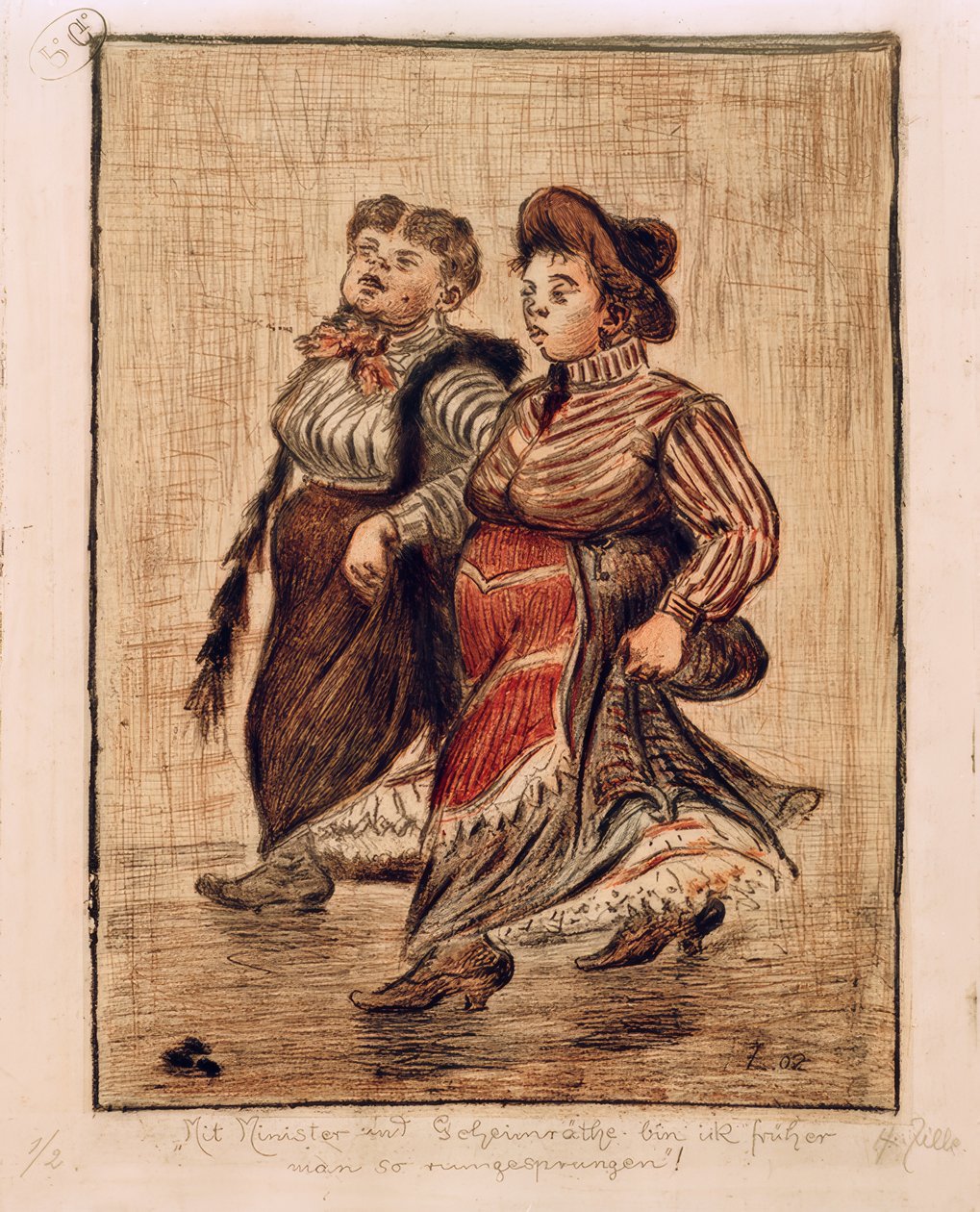 To gatejenter av Heinrich Zille