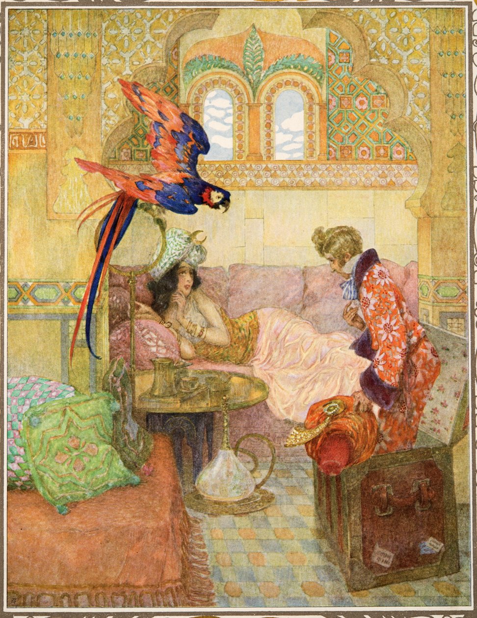The Flying Trunk from Tales av Hans Christian Andersen, pub. 1911 av Heinrich and Urban Lefler