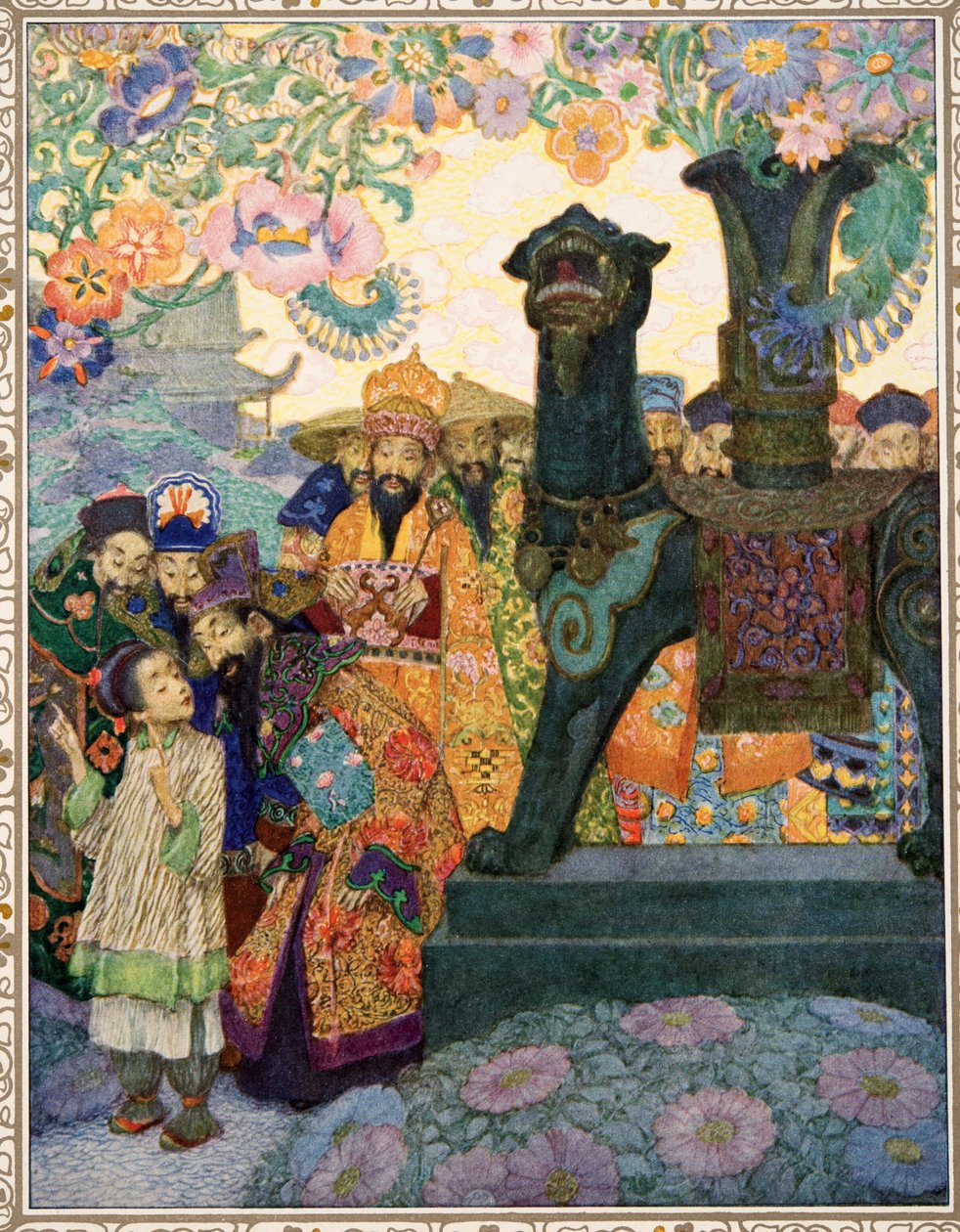 The Nightingale from Tales av Hans Christian Andersen, pub. 1911 av Heinrich and Urban Lefler