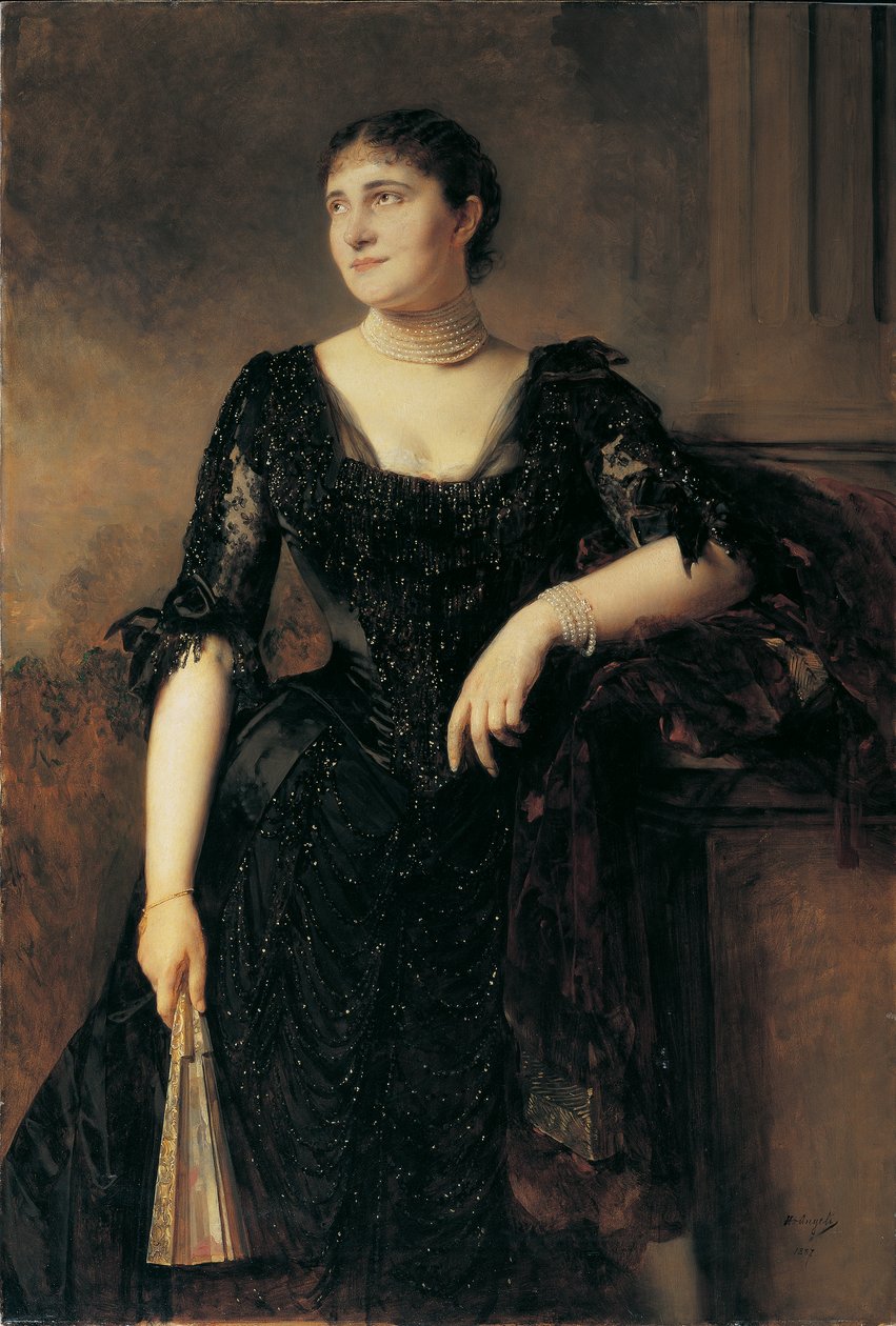 portrett av en dame av Heinrich von Angeli