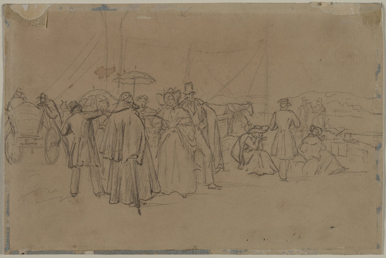 Passasjerer for Rhine Steamer (recto) av Heinrich von Mayr