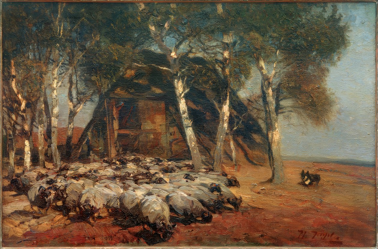 Schnucken-flokken på Koben av Heinrich von Zügel