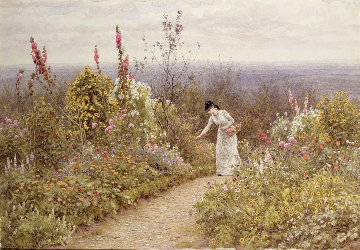 En hage i oktober, Aldworth, 1891 av Helen Allingham