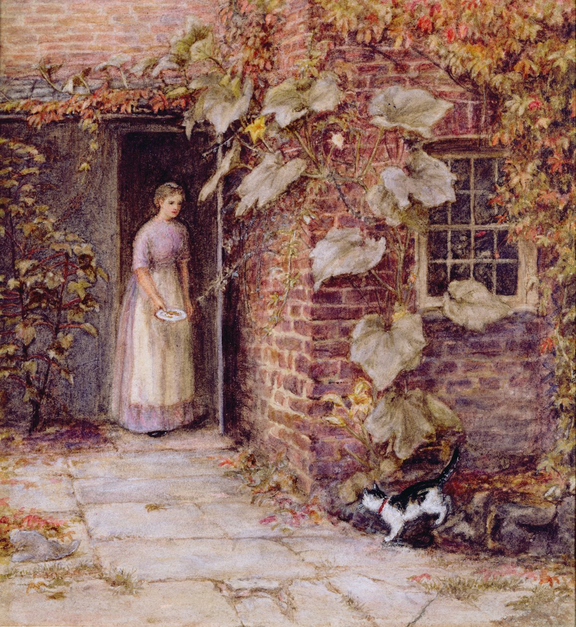 Mate kattungen av Helen Allingham